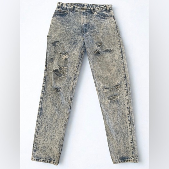 80s VINTAGE LEVIS orange tabs acid wash - Picture 1 of 6